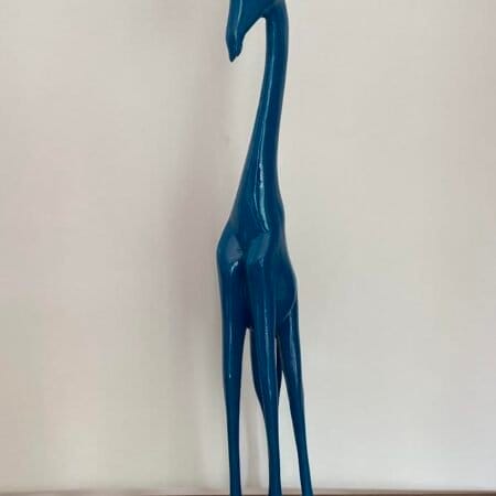 Sculpture girafe en bois